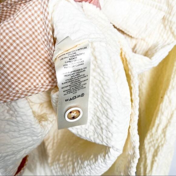 Anthropologie Maeve beige white cord shirt jacket corduroy shacket small - Picture 6 of 8